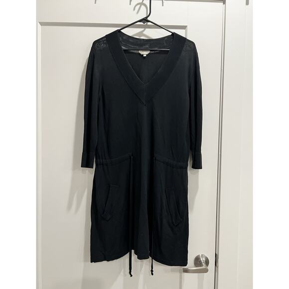 Max Mara Dress Black Size Large Made In Italy - Picture 1 of 6